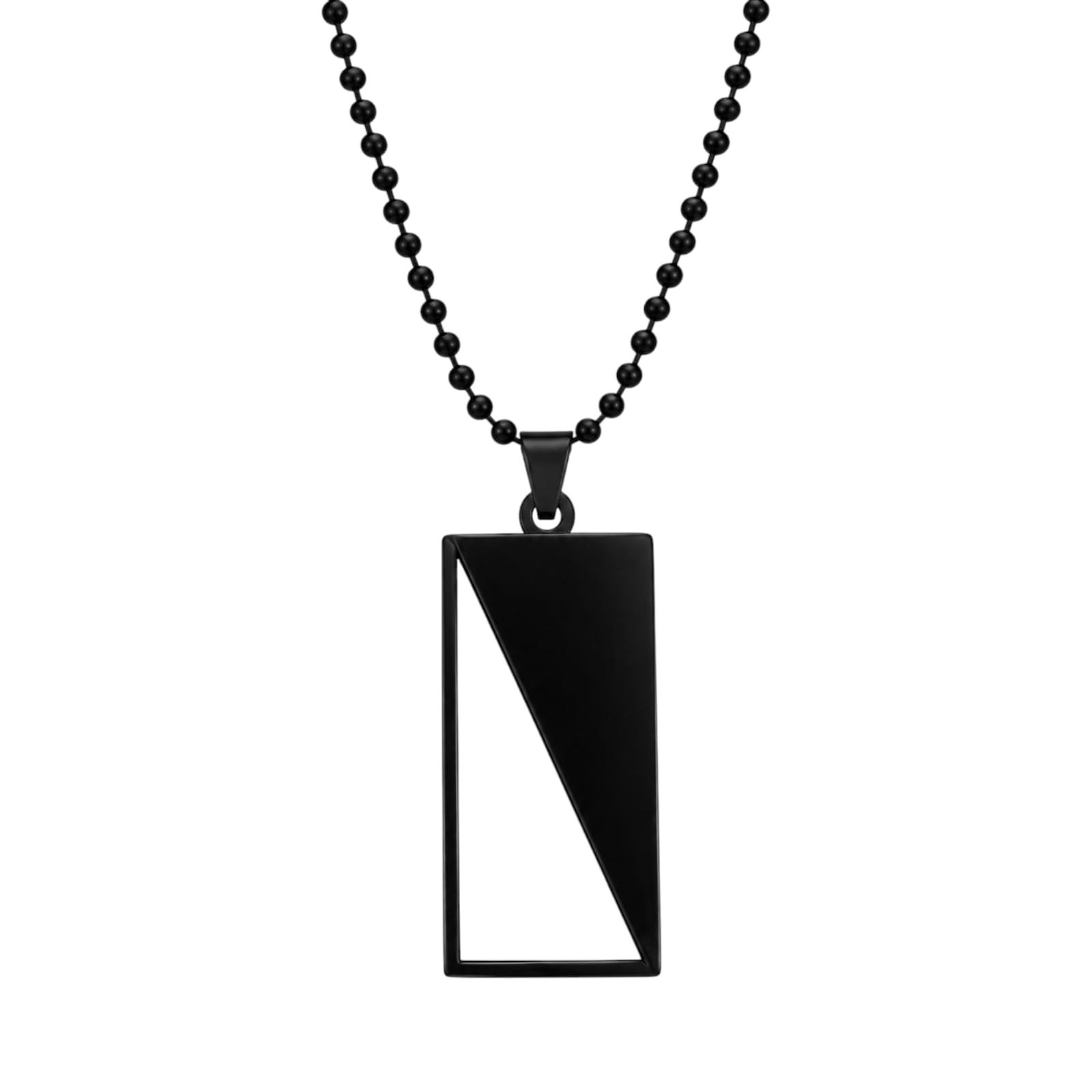 Men’s Black Cross Pendant Necklace – Silver-Tone Stainless Steel Cross Chain (Copy) - Image 2