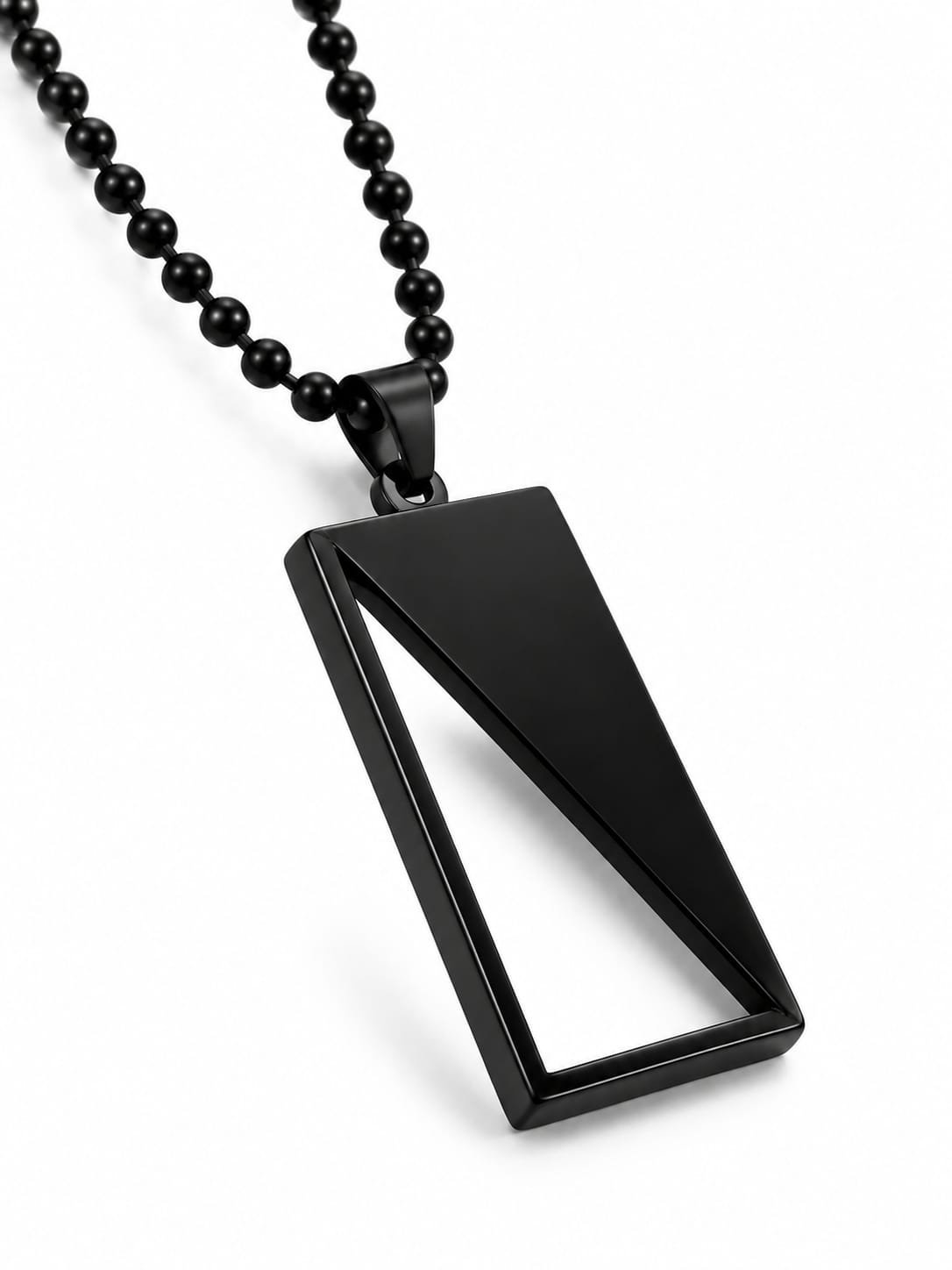 Men’s Black Cross Pendant Necklace – Silver-Tone Stainless Steel Cross Chain (Copy) - Image 6