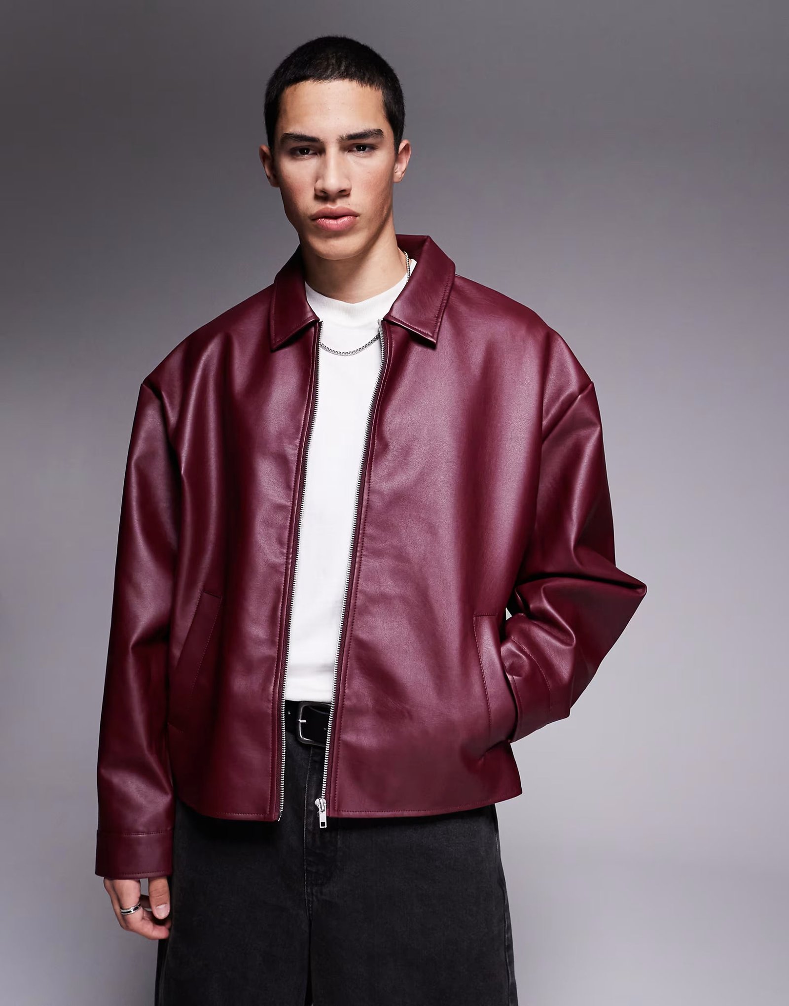 Oversized Faux Leather Jacket (5 Colors) | Premium Streetwear - Image 2